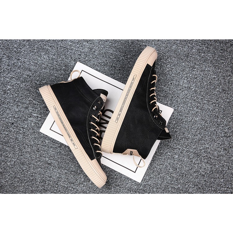 Giày nam cao cổ đen - Giày thể thao nam cao cổ GC310 Giày nam siêu Hot 2021 | BigBuy360 - bigbuy360.vn