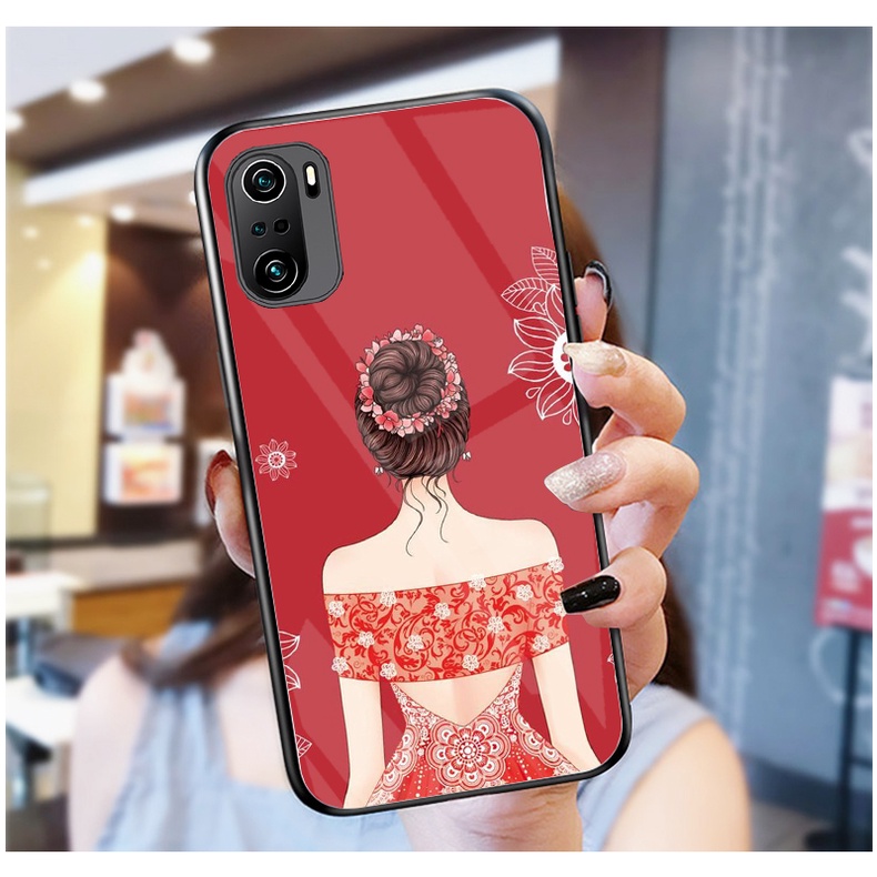Ốp Lưng Xiaomi Poco F3 / Redmi K40 / K40 Pro, K40 Gaming mặt kính cường lực cao cấp
