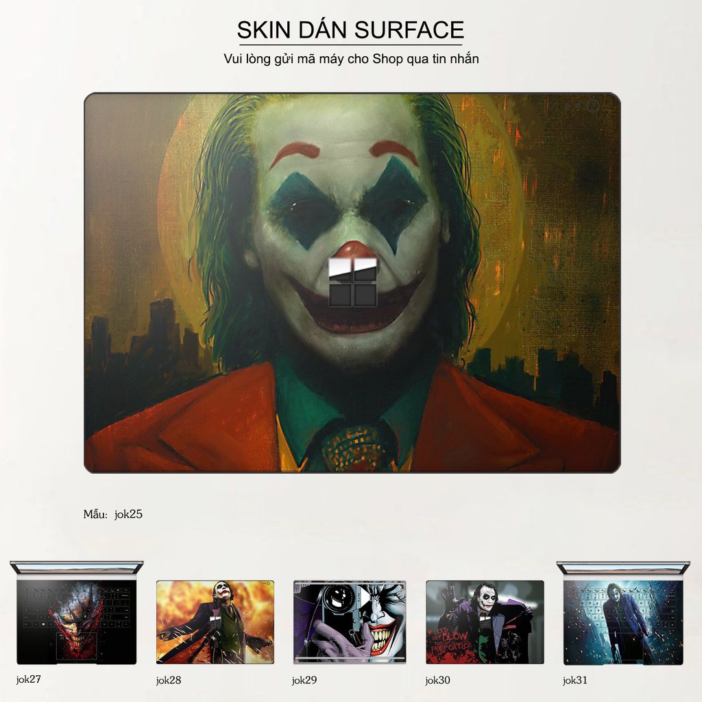 Skin dán Surface in hình Joker bộ 4 (inbox mã máy cho Shop)