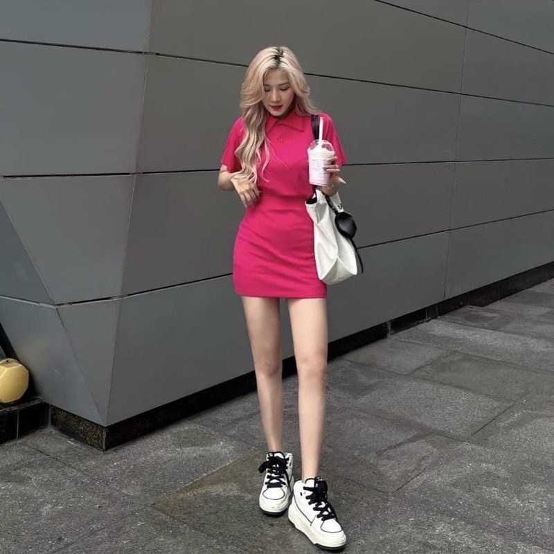 N.T BIGSIZE set váy áo thun polo