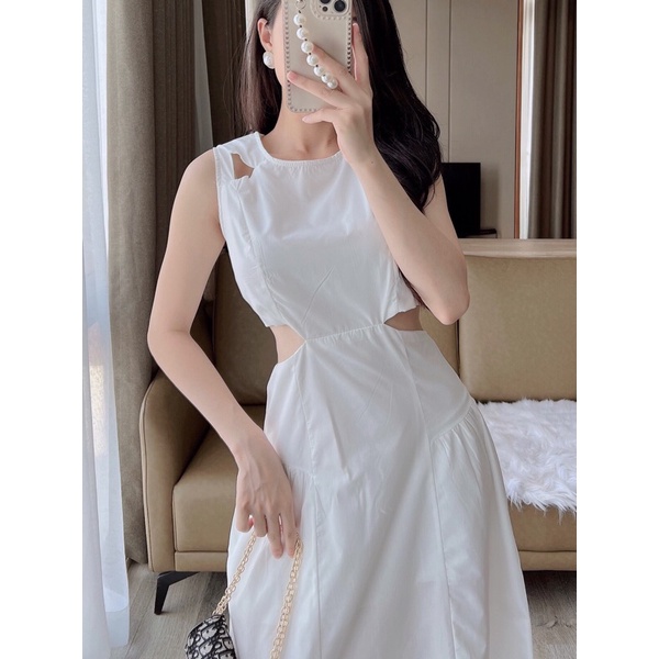 Đầm Váy Maxi Khoét Eo Với Tông Màu Bắt Trend Năm Nay Cực Hot Mặc Đi Chơi Du Lịch