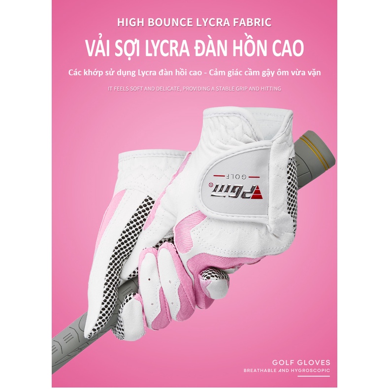 [Chính hãng] [Có bảo hành] Găng Tay Golf Nữ - PGM MS. Golf Gloves - ST018