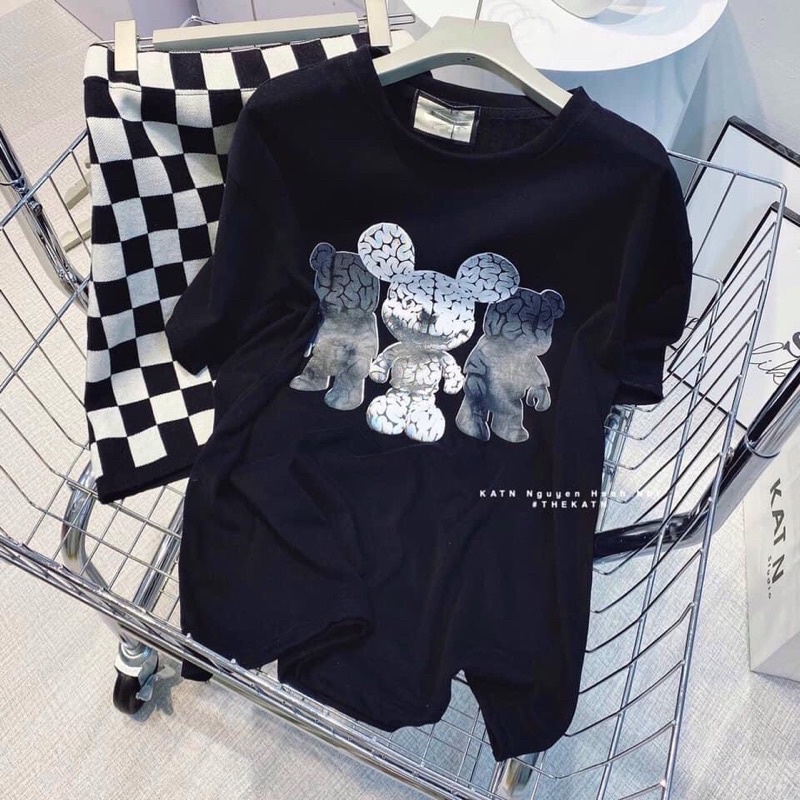 Áo thun nữ dáng thụng free size túi zip co dãn 4 chiều