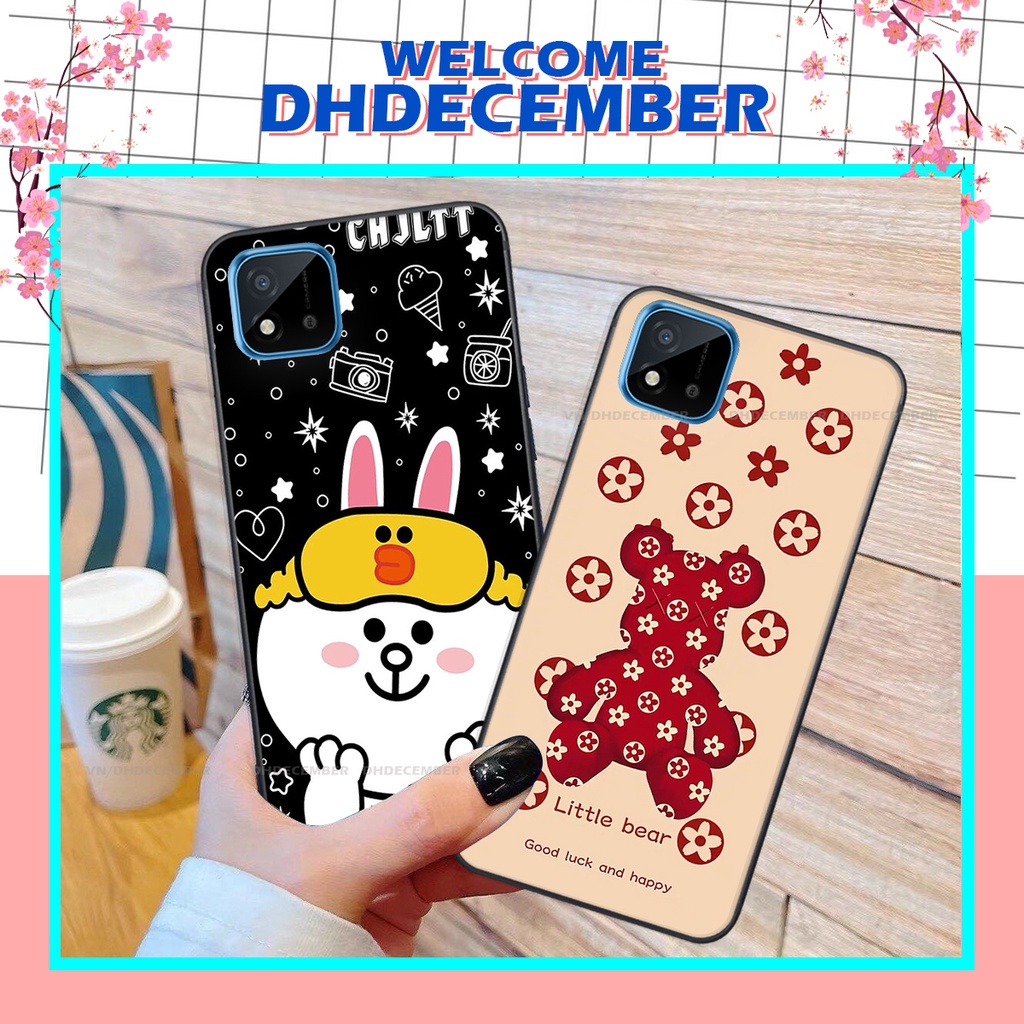 Ốp lưng Realme C11 in hình gấu K@ws, gấu nâu, dor@emon RẺ- ĐẸP- BỀN