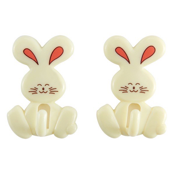 Móc dán tường hình chú thỏ dễ thương cute chịu lực siêu chắc treo quần áo khung tranh ảnh vỉ 4 cái