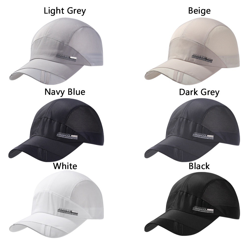 Mũ Lưỡi Trai Thể Thao Phối Lưới Nhanh Khô Nhiều Màu Thời Trang Mùa Hè Cho Nam Và Nữ