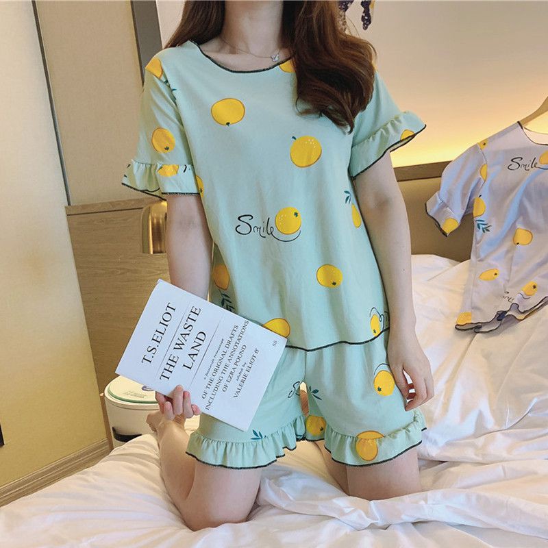 Set Đồ Ngủ Ngắn In Hình Trái Cây Xinh Xắn Cho Nữ | BigBuy360 - bigbuy360.vn