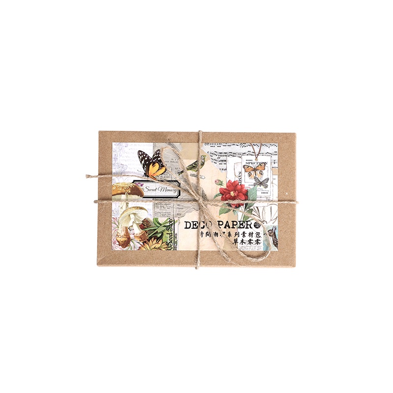 Set 200 Tờ Giấy Ghi Chú Phong Cách Cổ Điển Dùng Trang Trí Sổ Tay/ Sổ Tay