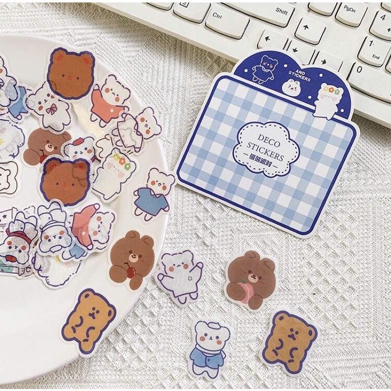 40 hình dán sticker cute nhiều màu sắc khác nhau