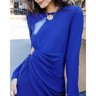 Váy Rib Xanh Khoét Eo Ocean Blue Eclipse Clothing