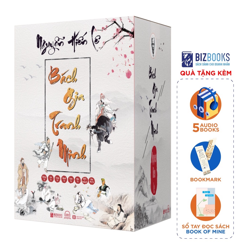Bộ Sách - Bizbooks - Bách Gia Tranh Minh: Bộ 8 Cuốn Của Cụ Nguyễn Hiến Lê: Khổng Tử, Lão Tử, Trang Tử, Tuân Tử, Mạnh Tử