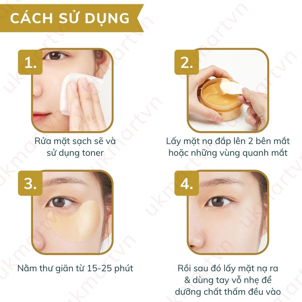 Mặt Nạ Mắt JM Solution Ngừa Lão Hóa Chiết Xuất Keo Ong Chiết Xuất Ngọc 90g Marine Luminous Pearl Deep Moisture Eye Patch