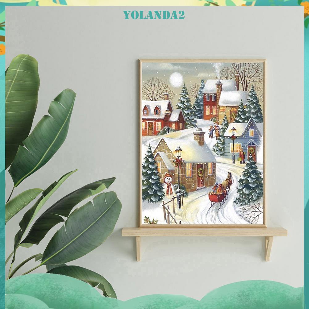 Bộ Tranh Thêu Chữ Thập Diy 11ct Hình Bông Tuyết Toàn Bộ