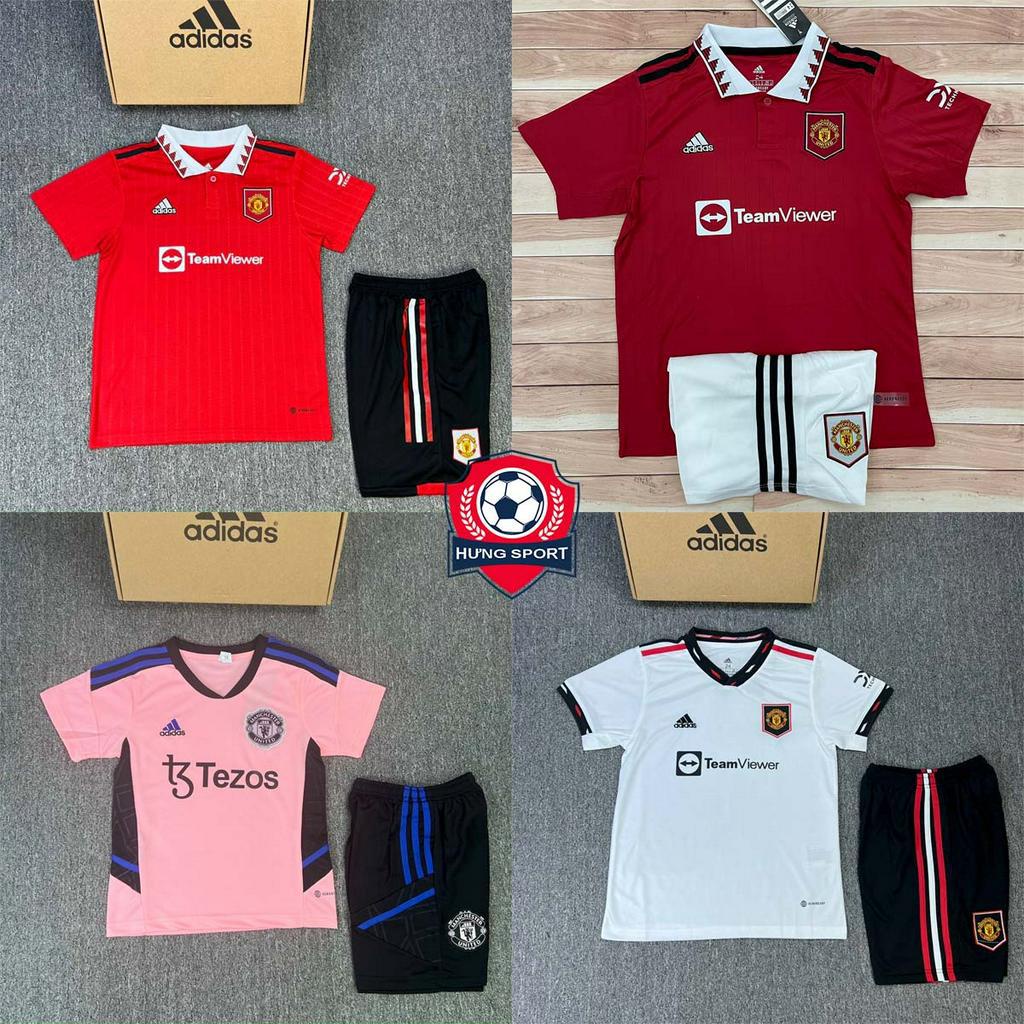 Áo Bóng Đá Trẻ Em CLB Manchester United 2023 - Chuẩn Mẫu Thi Đấu - Vải Polyester Gai Thái