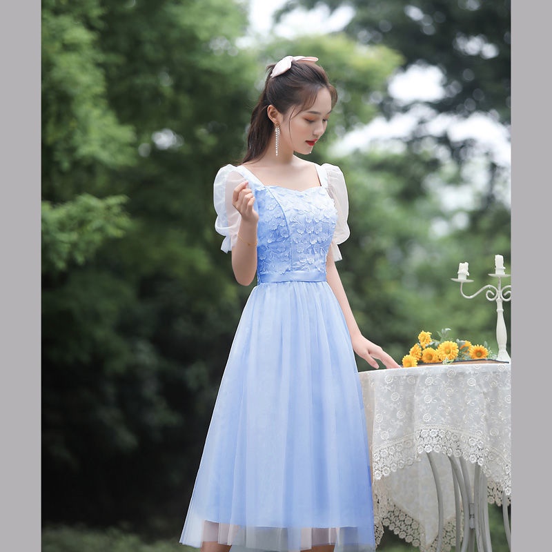 Đầm Phù Dâu Dáng Dài Phong Cách Hàn Quốc Kiểu Mới