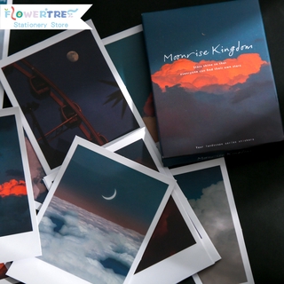 Flowertree Sticker Bộ 30 cái nhãn dán trang trí sổ sách/điện thoại hình khung cảnh