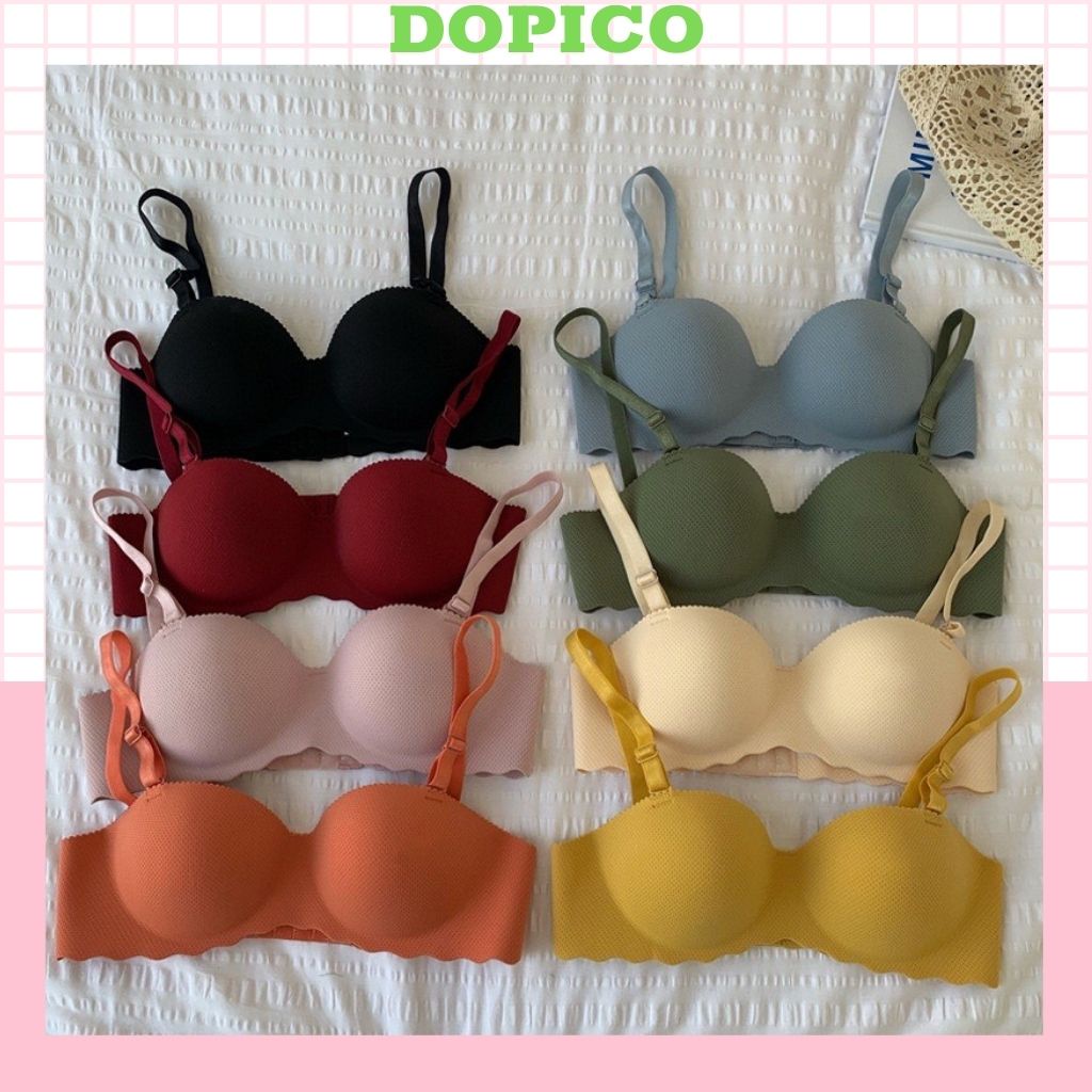 Áo ngực nữ không gọng su không dây , áo lót nâng ngực đệm bàn tay DOPICO A489