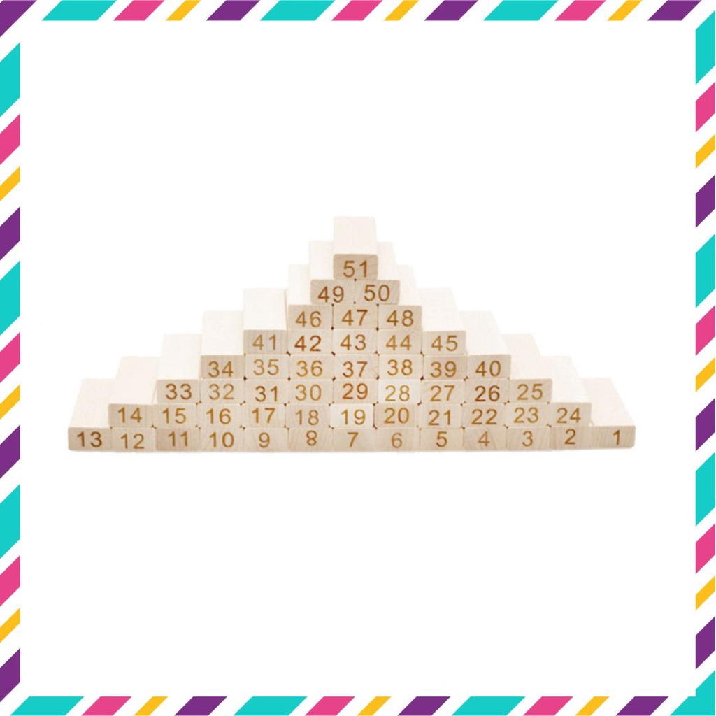 Đồ chơi rút gỗ, bộ rút gỗ 54 thanh size to 28x8x8cm, đồ chơi gỗ thông minh cho bé