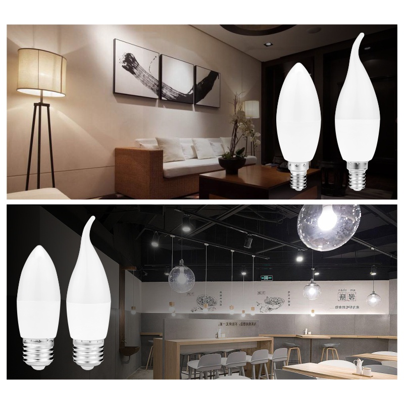 Bóng Đèn Led Hình Nến E14 E27 5W 7W 220V-240V