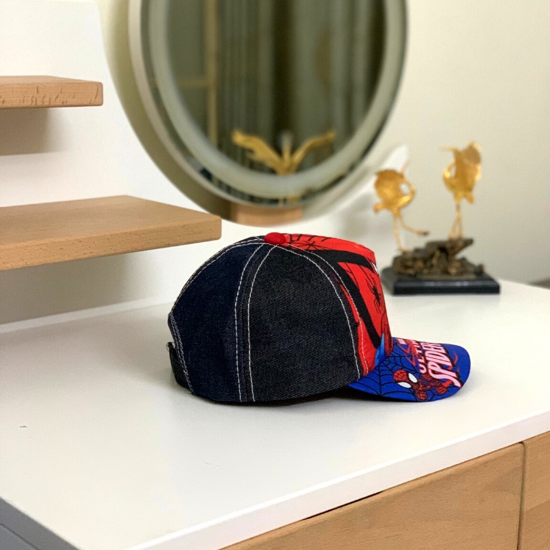 Mũ lưỡi trai bé trai, mũ in hình siêu nhân có quai dán tiện lợi cho bé 2-7 tuổi