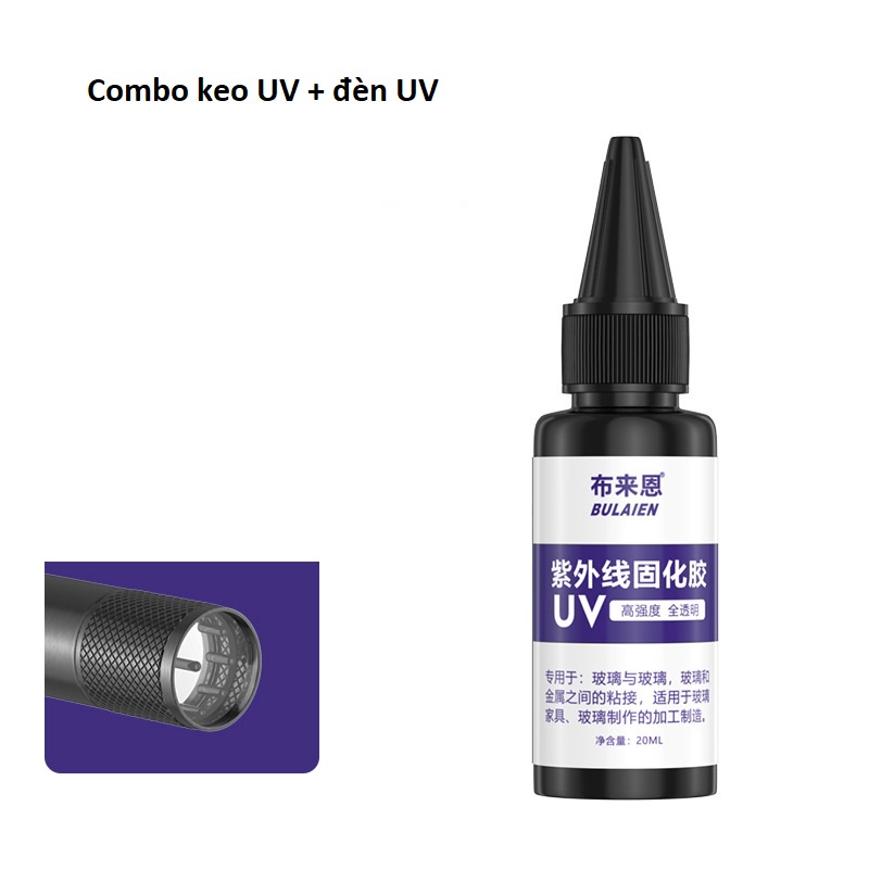 Keo UV dán kính, thủy tinh, pha lê, kim loại