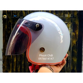 Mũ bảo hiểm 3/4 NTMAX kèm kính Flat chắn gió cao cấp