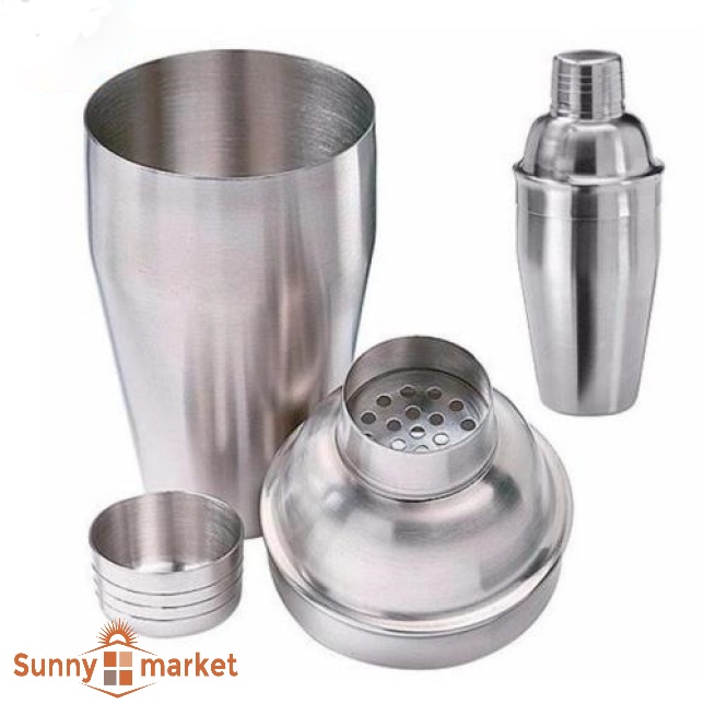 Bình lắc cocktail shaker 750ml inox dày pha chế trà sữa, cocktail, café