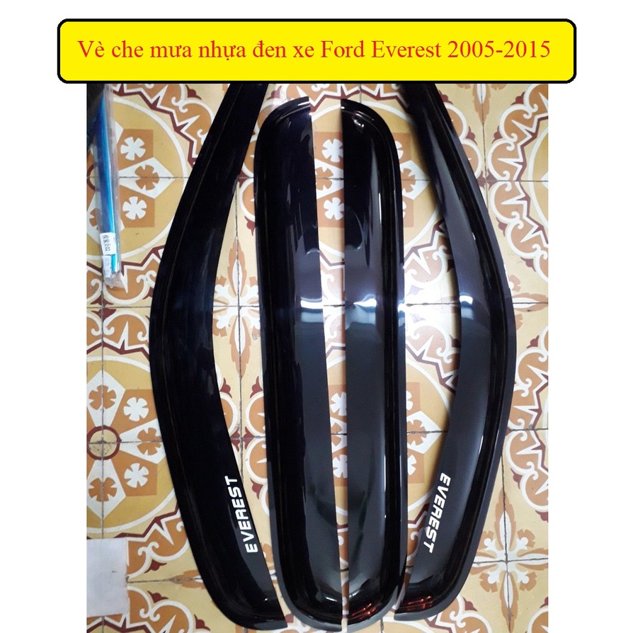 Vè che mưa xe Ford Everest 2005-2015 nhựa đen thái cao cấp