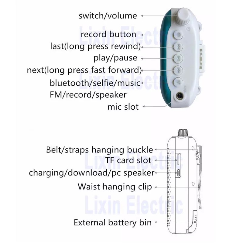 Micro Bluetooth Khuếch Đại Giọng Nói K500 Cho Giáo Viên Cikgu Sekolah Classroom