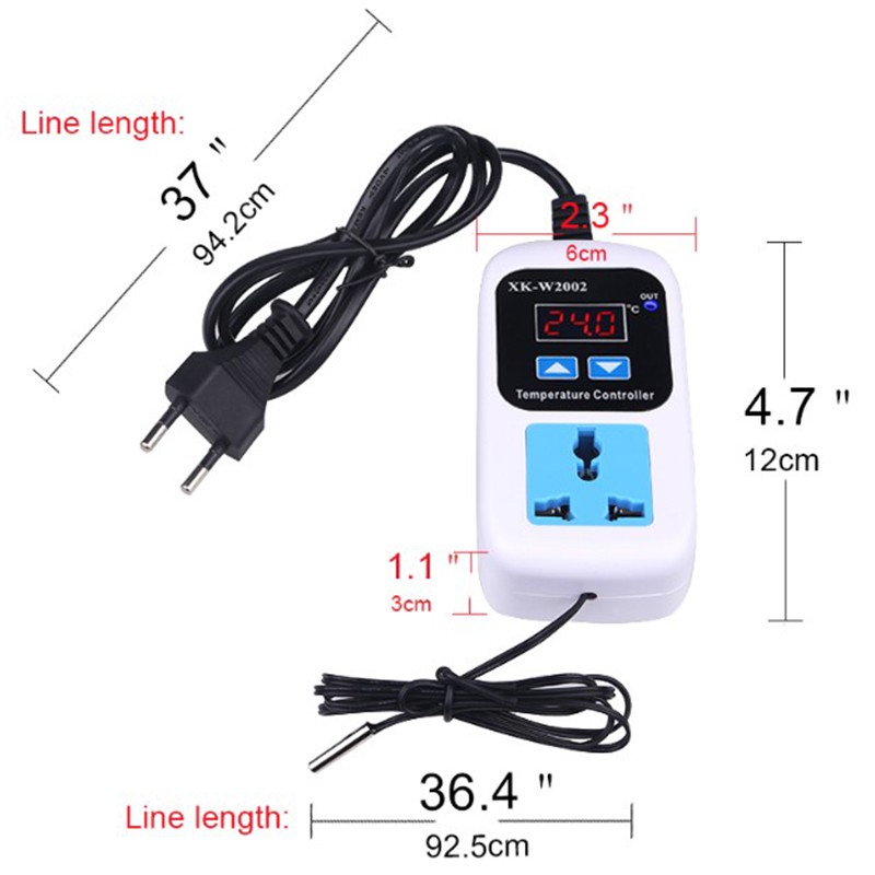 Bộ Điều Khiển Nhiệt Độ Kỹ Thuật Số 1500W W2002 AC110V-220V Với Cảm Biến NTC