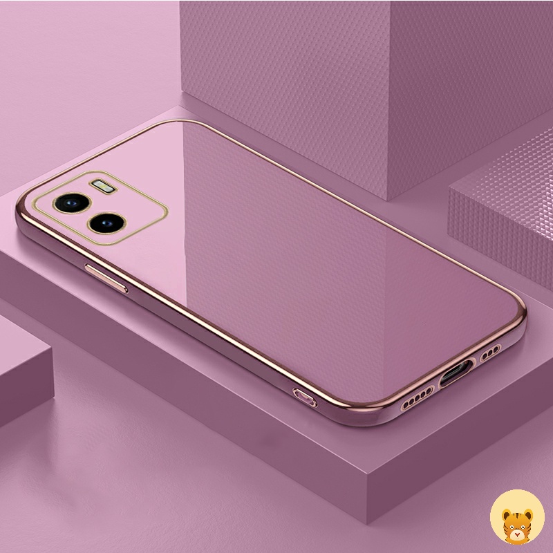Ốp Điện Thoại Mạ Điện Sang Trọng 7 Màu Tùy Chọn Cho Vivo Y15S Y15A