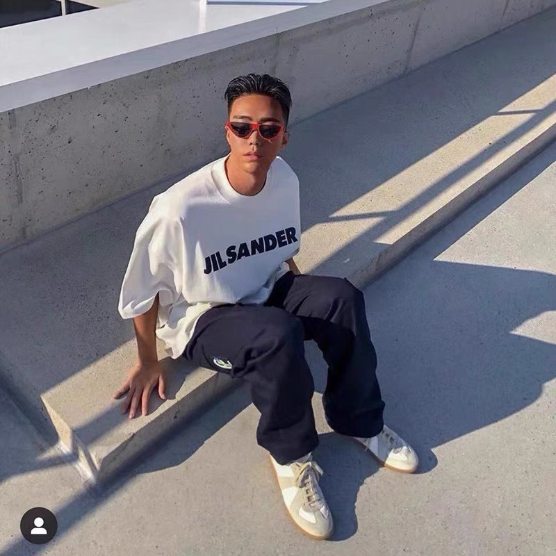 Áo thun tay lỡ Jil Sander, áo phông form rộng oversize nam nữ unisex, 100% cotton, phong cách Hàn Quốc, in local brand