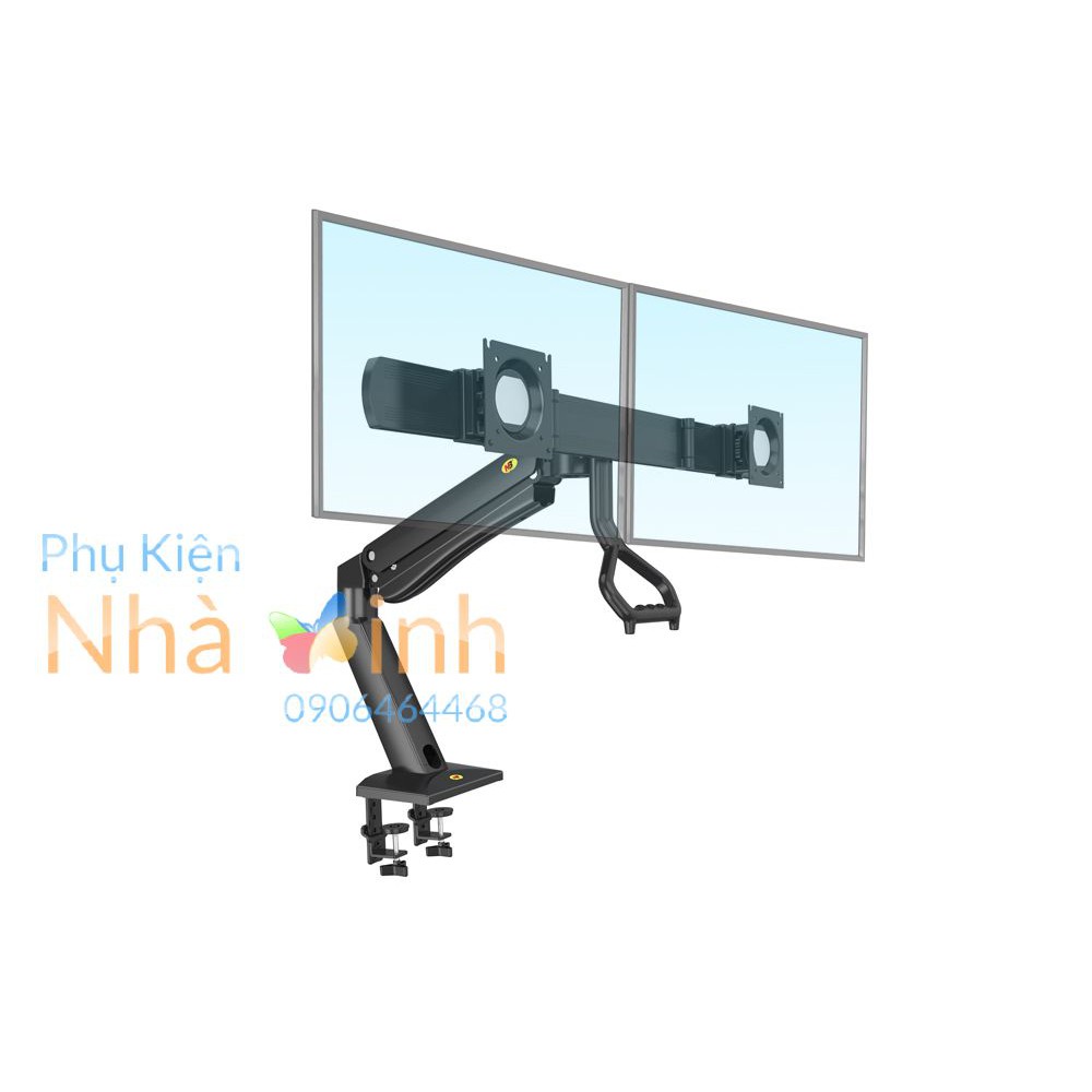 NB32 Khí Thanh Chống 24-32 Inch Đôi Màn Hình Màn Hình Gắn Chân Đế Để Bàn Ngồi Đứng Máy Trạm Tải 2-15kgs