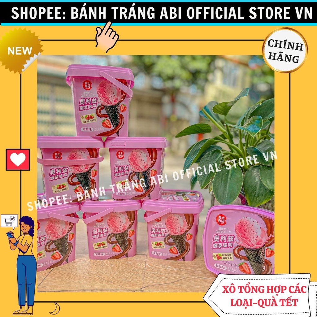 [VỀ MẪU MỚI MÙA TẾT] BÁNH XỐP BỌC OREO TAN CHẢY TRONG XÔ BÁNH QUẾ-QUY SOCOLA ĐỦ VỊ ĐỦ MÃ QUÀ TẶNG MÙA TẾT 120g-168g