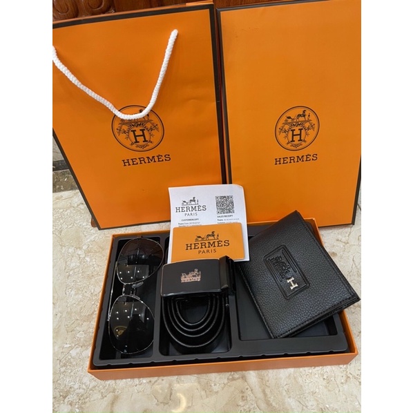 Set 3 Chi tiết kính,Ví,dây lưng Hm fullbox thẻ tặng kèm túi giấyFreeship