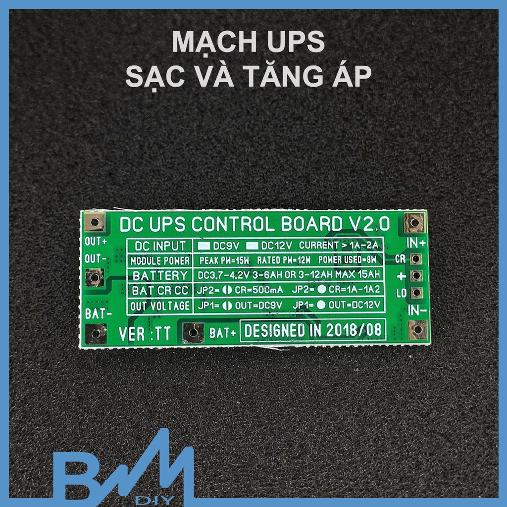 Mạch tăng áp từ pin 1S-12V 15W dùng được cho loa