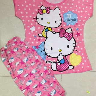 Đồ bộ lửng hoạ tiết kitty.