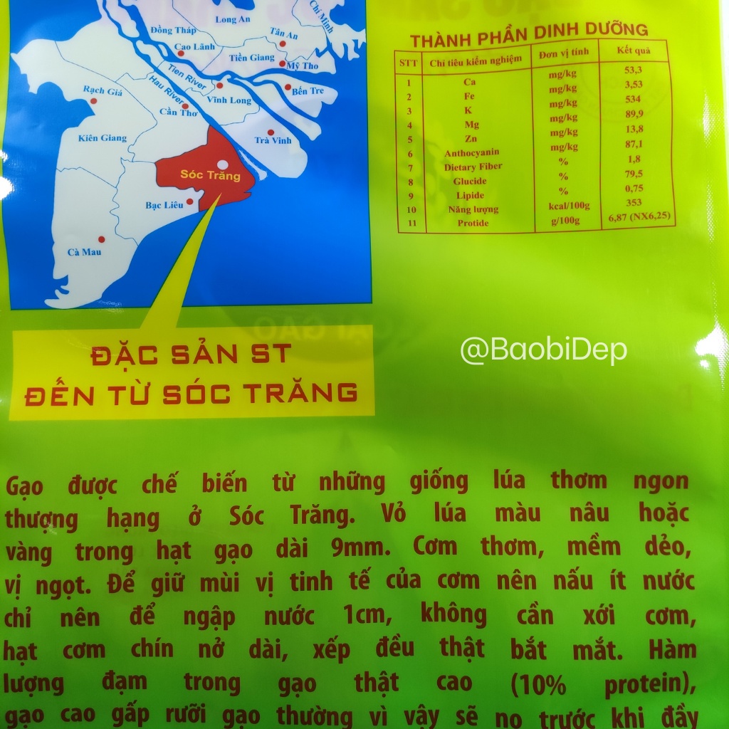 Túi Đựng Gạo ST25 PA size 5kg dày, đẹp, chắc chắn, có thể hút chân không - Bao Bì Đẹp