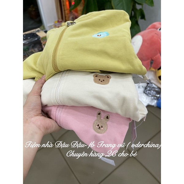 Áo khoác mũ hình thêu ngộ nghĩnh hàng quảng châu