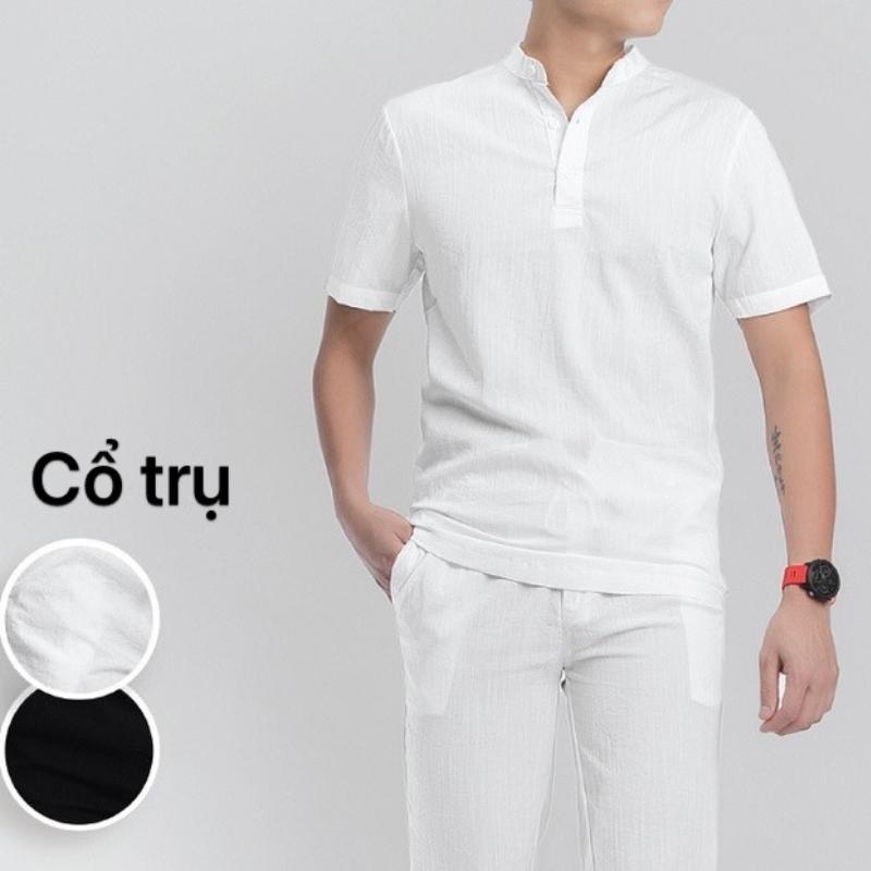 Sét Đồ bộ nam đẹp chất vải đũi nam cộc tay ,quần đùi ngắn áo sơ mi nam ngắn tay cao cấp cổ tàu cổ trụ form ôm rộng