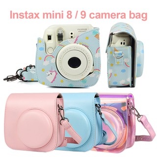 Túi da PU đeo vai cho máy ảnh Fujifilm Instax Mini 9 Mini 8
