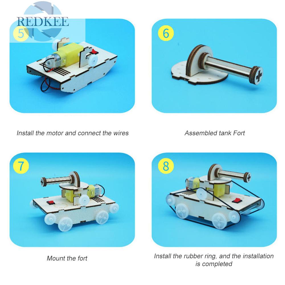 Bộ Đồ Chơi Lắp Ráp Xe Tăng Bằng Gỗ DIY Dành Cho Trẻ Em