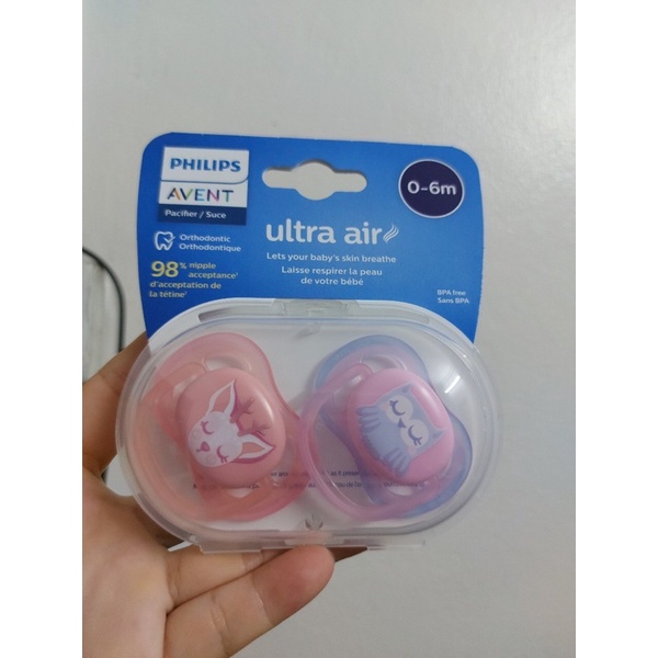 💥 Ti giả Avent Ultra Air, Ultra Soft chỉnh nha đầu dẹt chính hãng