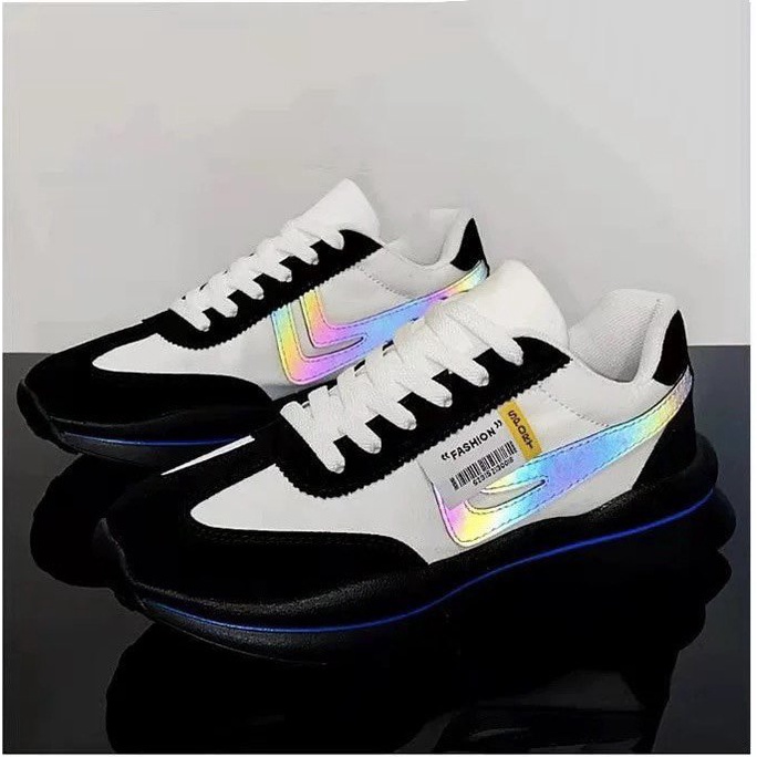 Giày thể thao nam sneaker Viền 1 Vạch Phản Quang thời trang