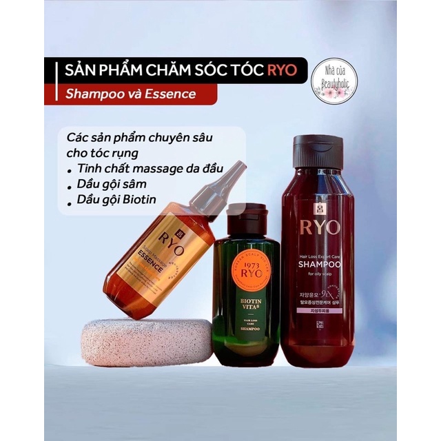 Dầu gội và tinh chất giảm rụng tóc RYO