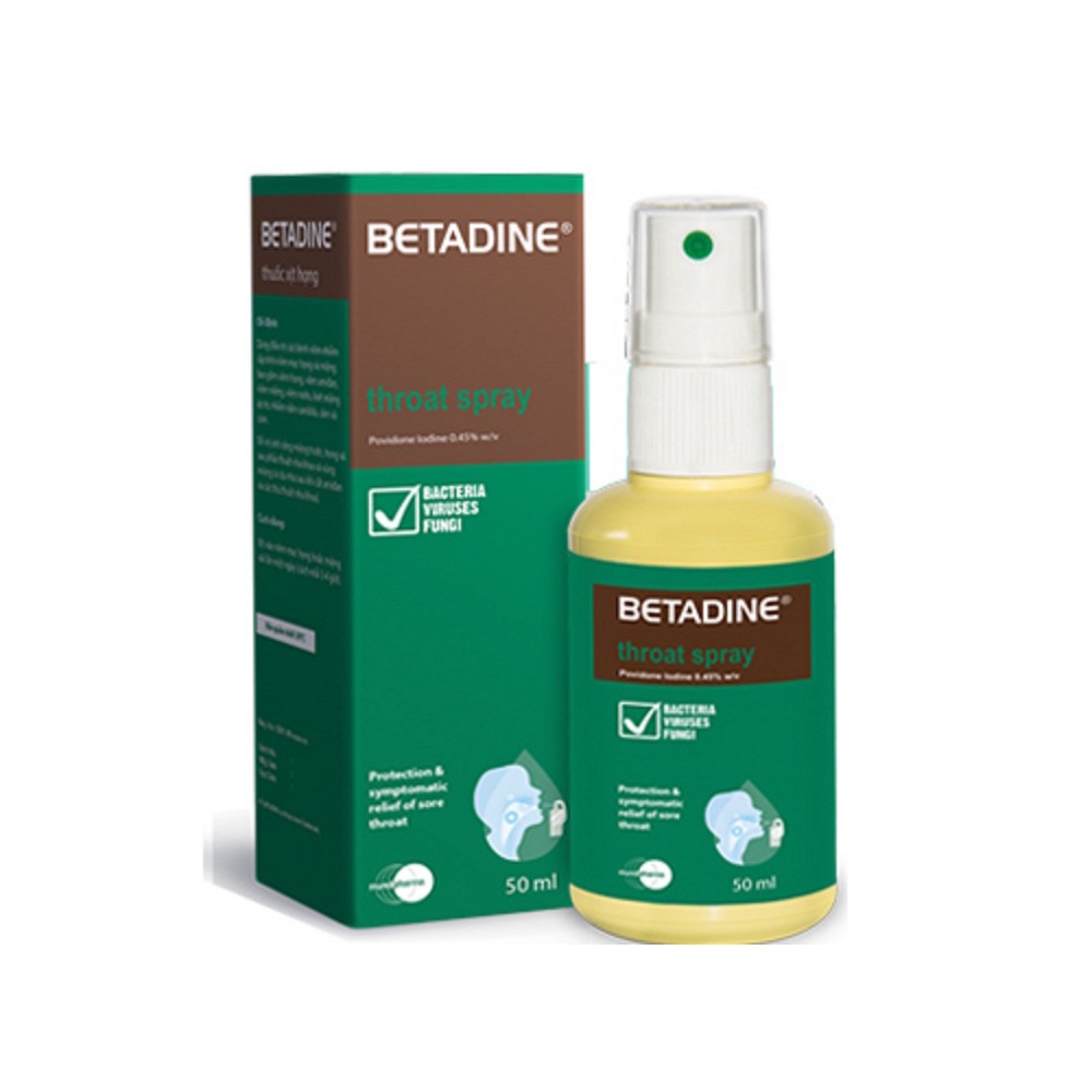 Betadine Throat Spray Mundipharma Pharm - betadine xịt họng 50ml | BigBuy360 - bigbuy360.vn
