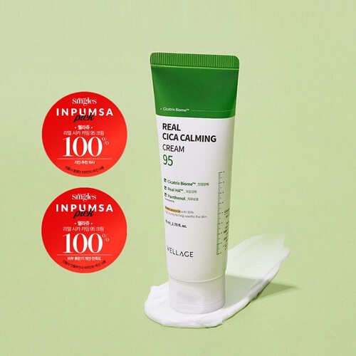 WELLAGE Real Cica Calming 95 Cream 80ml K beauty moisturizer for skin