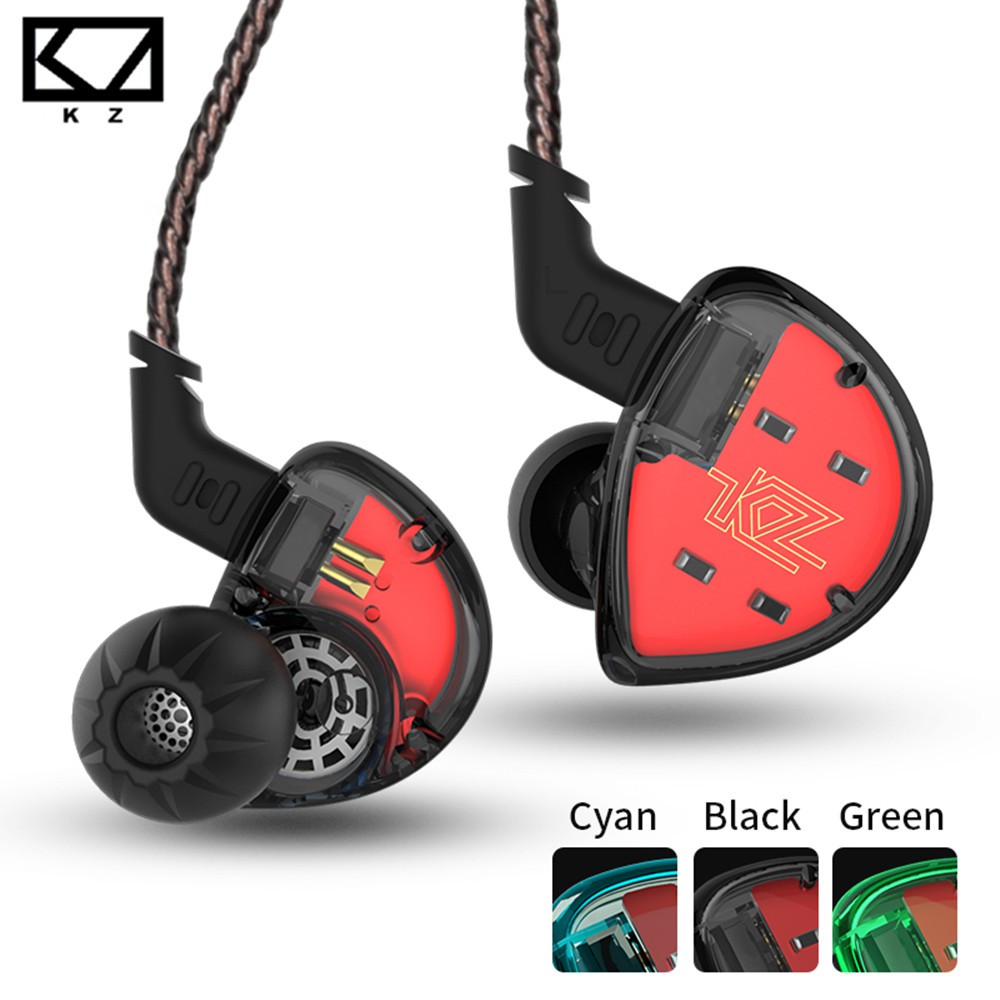 KZ Es4 In-ear Earphone Balanced Armature With Dynamic Driver Noise Cancelling Headset With Mic Kz As10 Zs5 Zs6 Zs10 Ba10