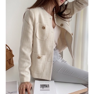 [Order] Áo khoác dạ tweed lót lụa