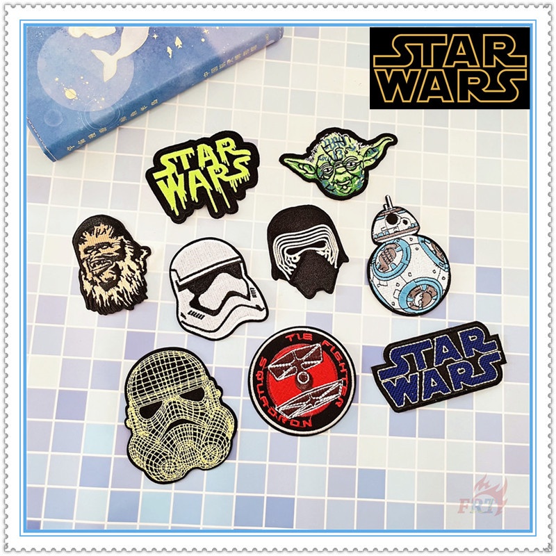♚ Miếng Dán Ủi Trang Trí Hình Star Wars - BB8 / Yoda / Chewbacca / Stormtrooper / Fighter ♚ 1 Cái Tự